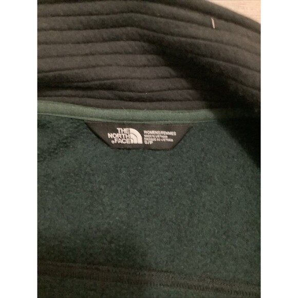 The North Face Women’s Small Agave Hybrid Fleece Jacket Green Black Full Zip - Picture 3 of 6